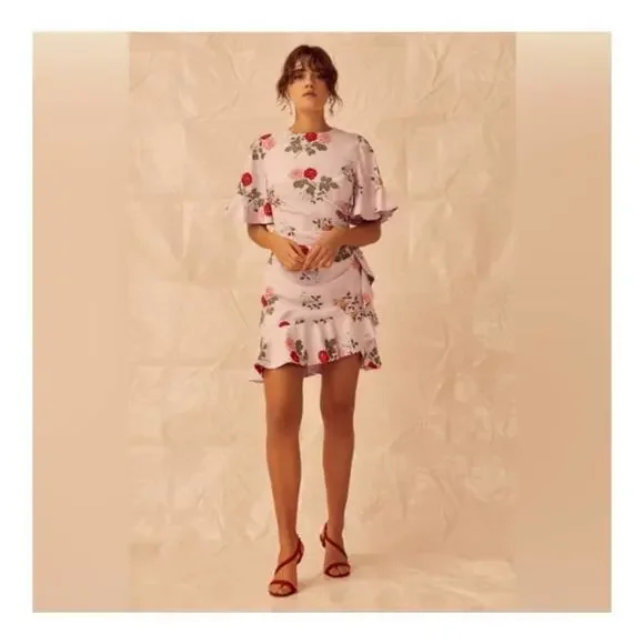 Keepsake the Label Pretty One Floral Mini Dress in Lilac Size M